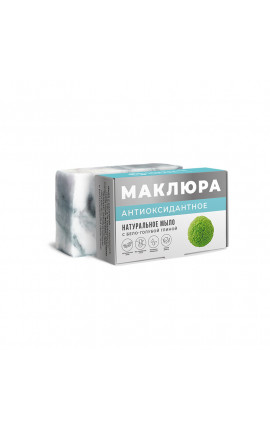 Маклюра Мыло "Антиоксидантное" с бело-голубой глиной