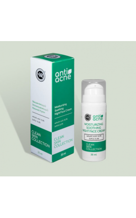 Увлажняющий успокаивающий ночной крем для жирной и проблемной кожи anti-acne CLEAN SKIN COLLECTION Увлажняющий успокаивающий ночной крем для жирной и проблемной кожи anti-acne CLEAN SKIN COLLECTION