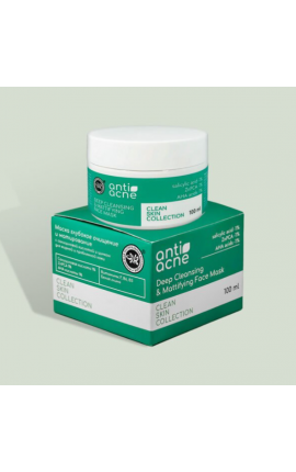 Маска глубокое очищение и матирование anti-acne для жирной и проблемной кожи CLEAN SKIN COLLECTION